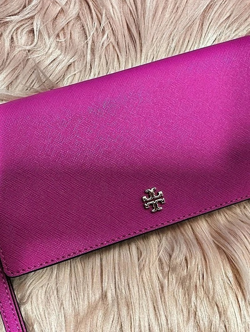 Tory Burch Pink Logo Wristlet Wallet